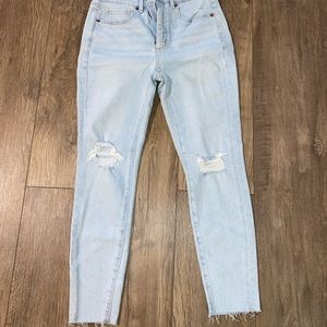 Loft High Waist Skinny Ankle Jeans